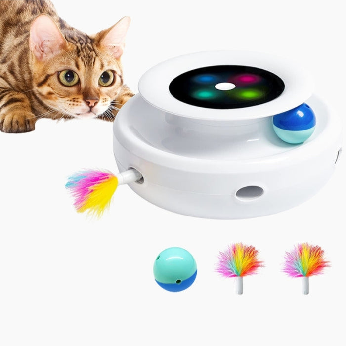 Automatic Feather Ball Chase Toy for Cats